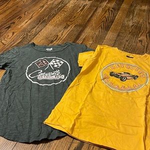 Lot of 2 corvette shirt